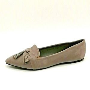Refresh Womens Shilla 04‎ Flat Heel Slip On with Tassel Front Charcoal Sz 8 NEW